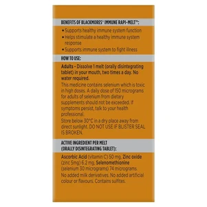 (PRE ORDER) Blackmores Immune Rapi-Melt 90 Tablets shelf life 2yrs